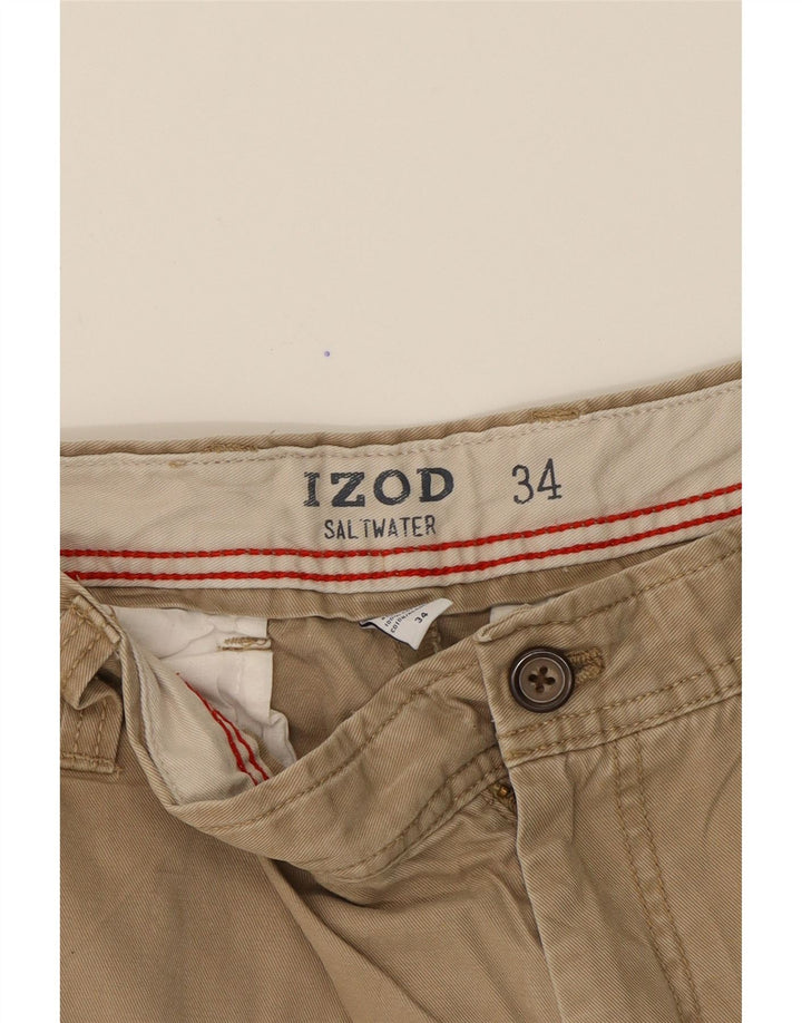 IZOD Mens Chino Shorts W34 Large  Beige Cotton Vintage Izod and Second-Hand Izod from Messina Hembry 