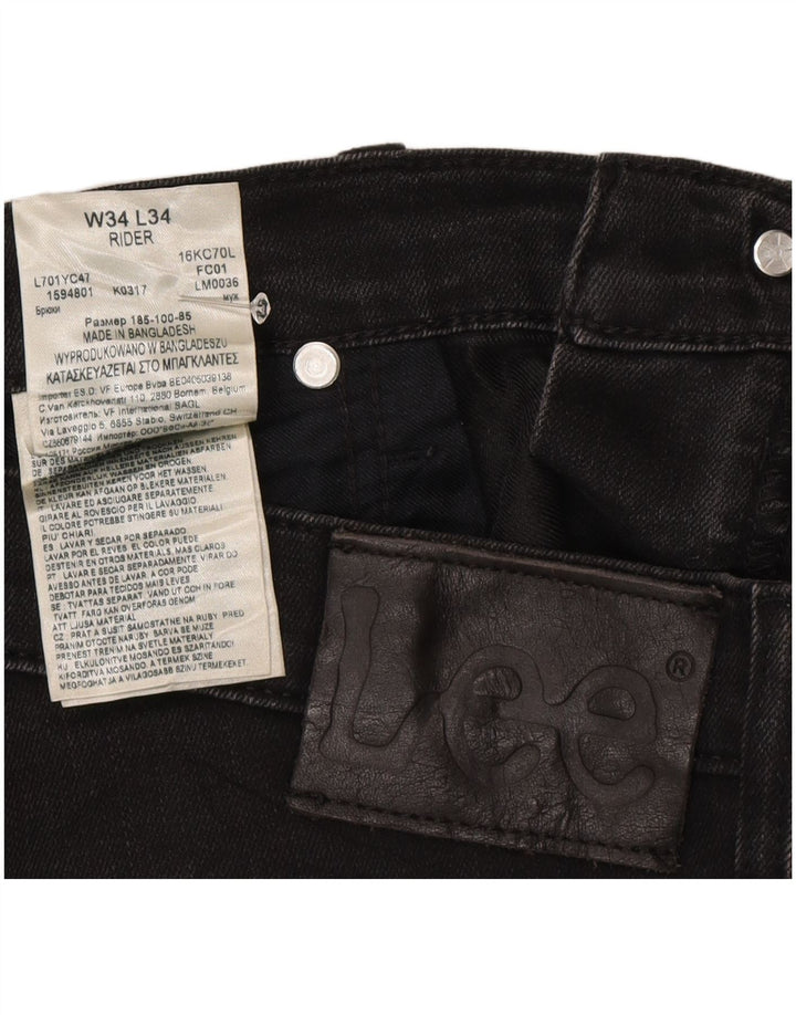 Lee Mens Slim Jeans W34 L34 Grå Bomuld