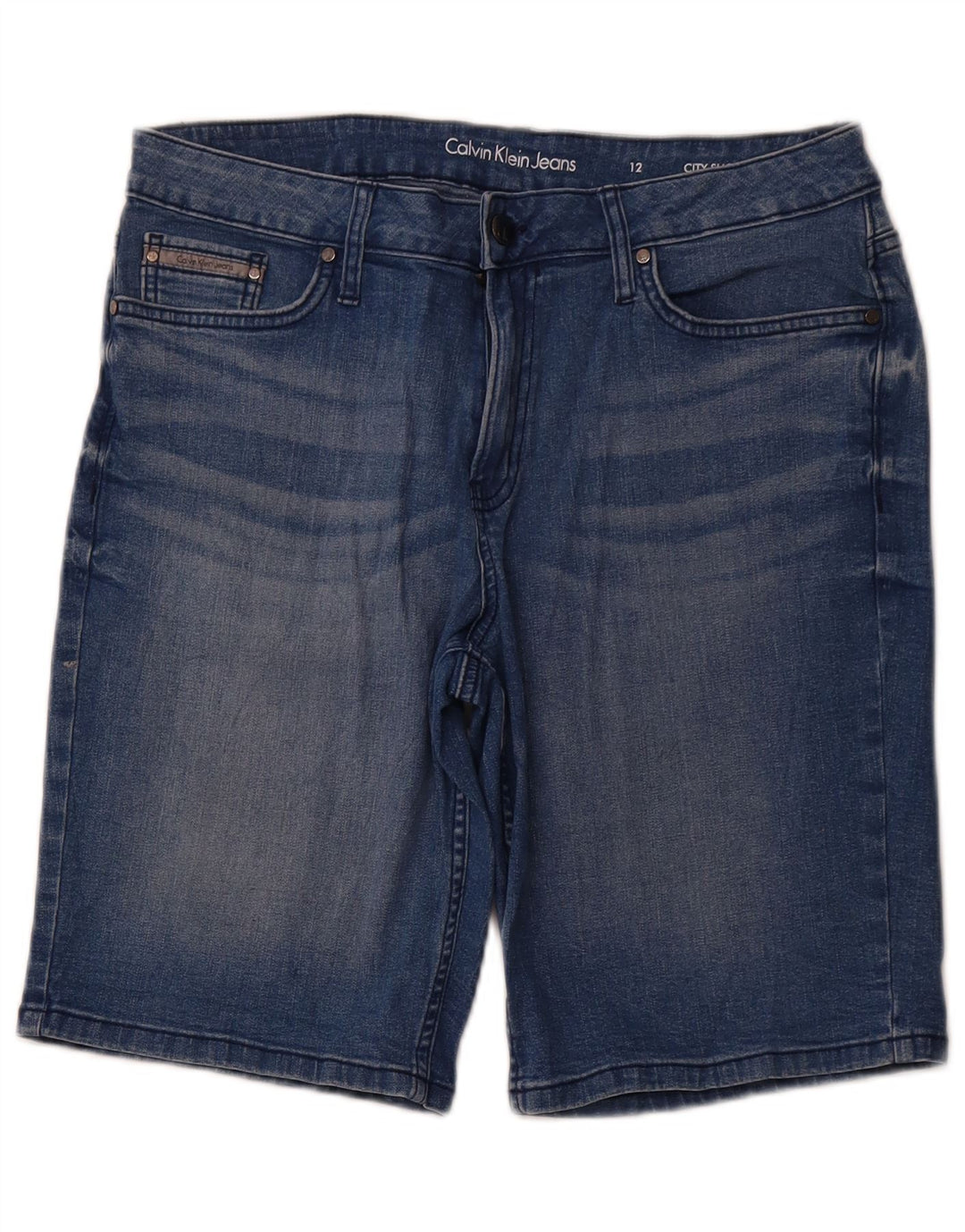 CALVIN KLEIN Dame denim Shorts US 12 Large W32 Blue Cotton