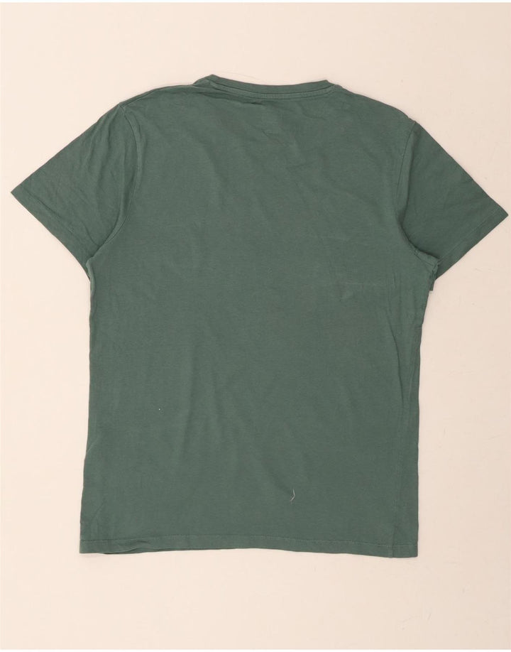 JACK & JONES Mens Regular Fit Graphic T-Shirt Top Medium Green Cotton Vintage Jack & Jones and Second-Hand Jack & Jones from Messina Hembry 