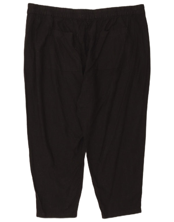 Marks & Spencer Dame Capri Bukser UK 24 4XL W42 L25 Sort hør