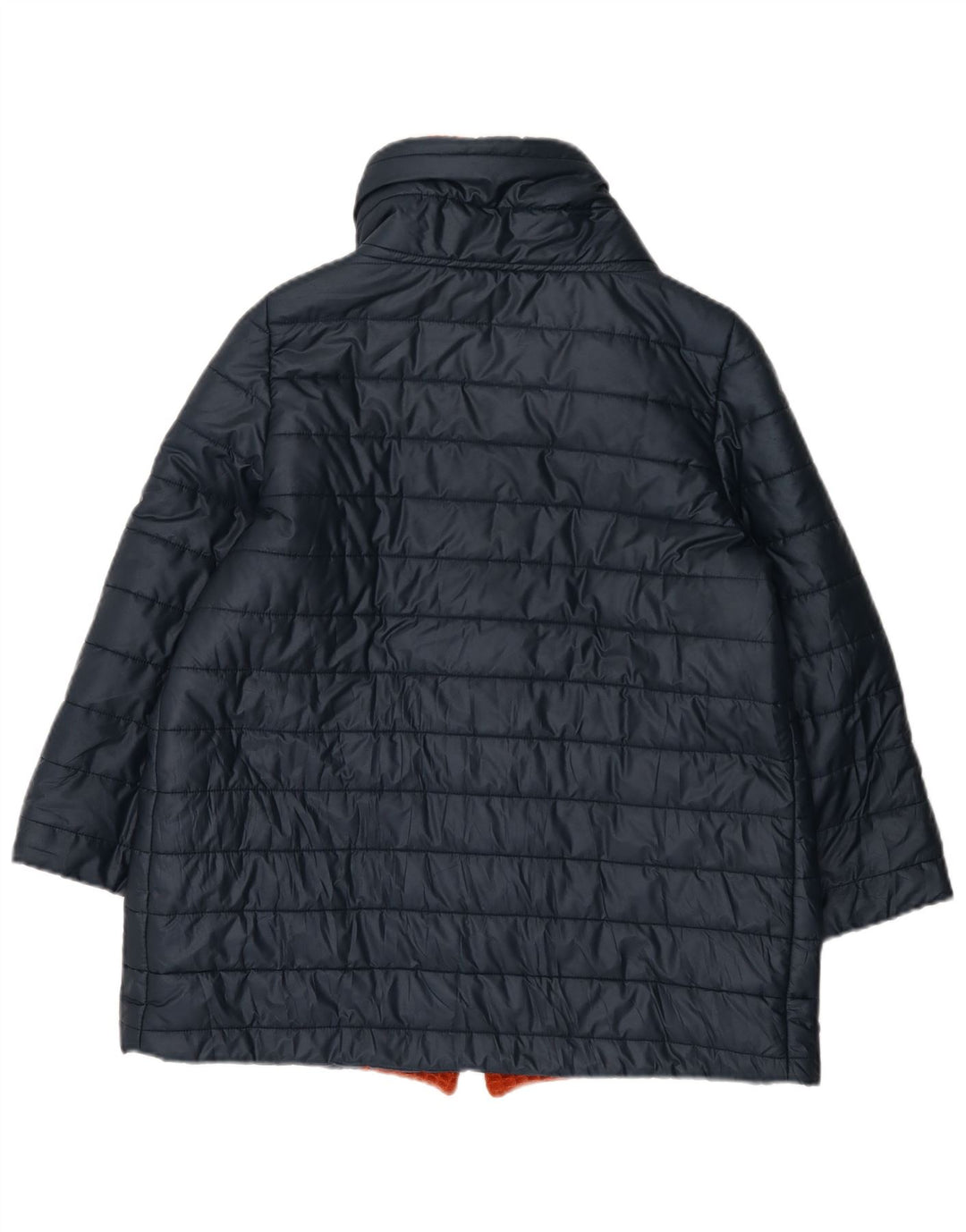 Enrico Coveri 3/4-ærmet polstret jakke til kvinder IT 48 XL marineblå polyester