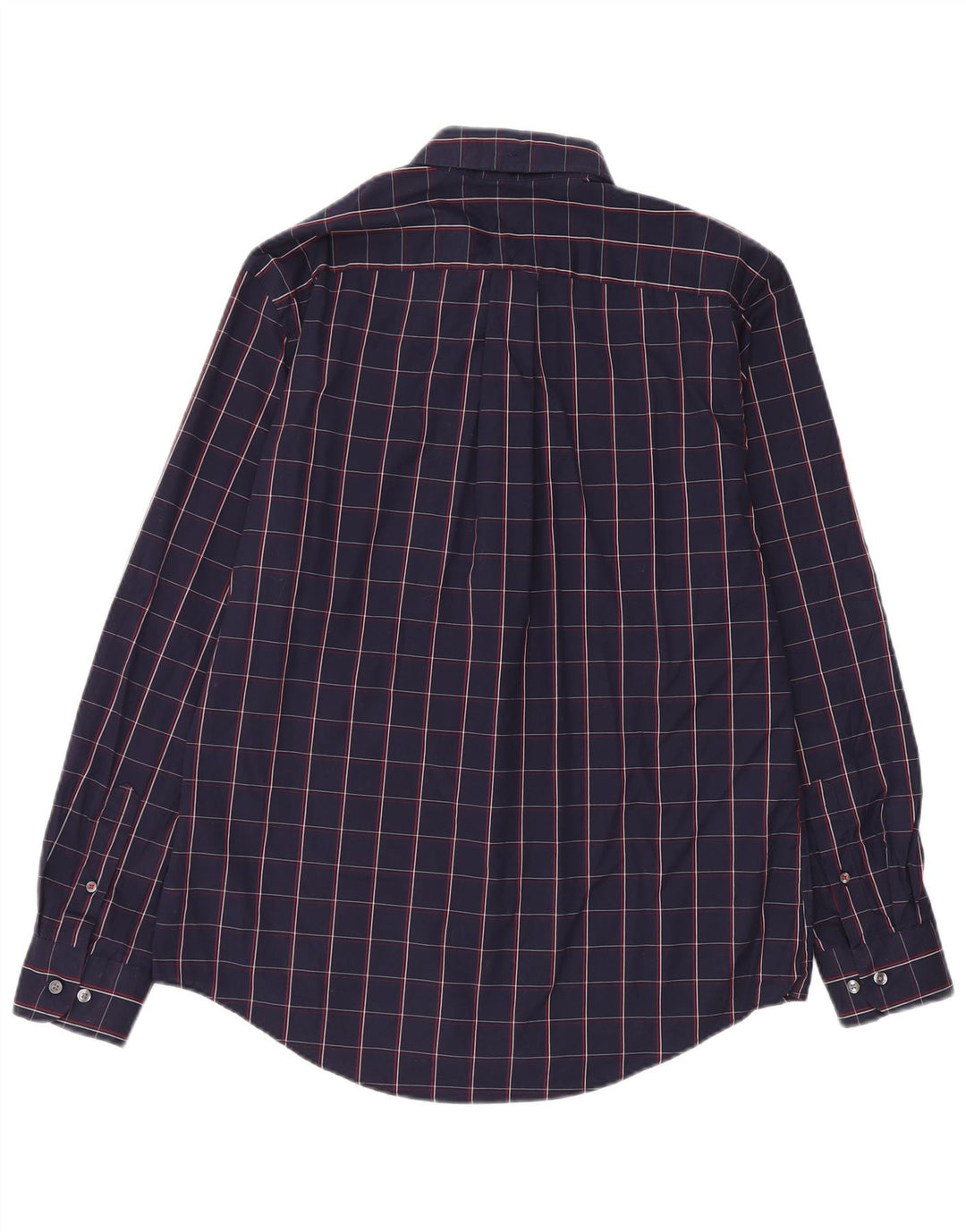 Tommy Hilfiger Herreskjorte Stor marineblå ternet bomuld