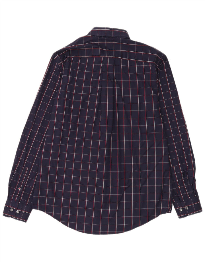 Tommy Hilfiger Herreskjorte Stor marineblå ternet bomuld