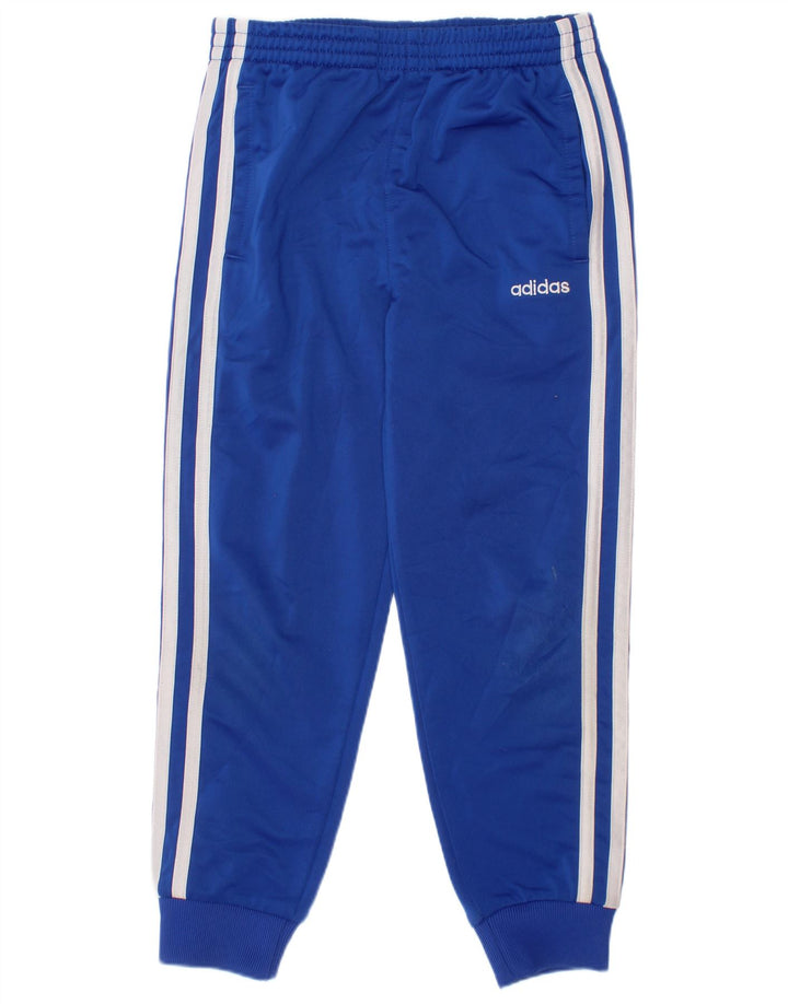 Adidas Drenge Træningsdragt Bukser Joggers 5-6 År Blå Polyester