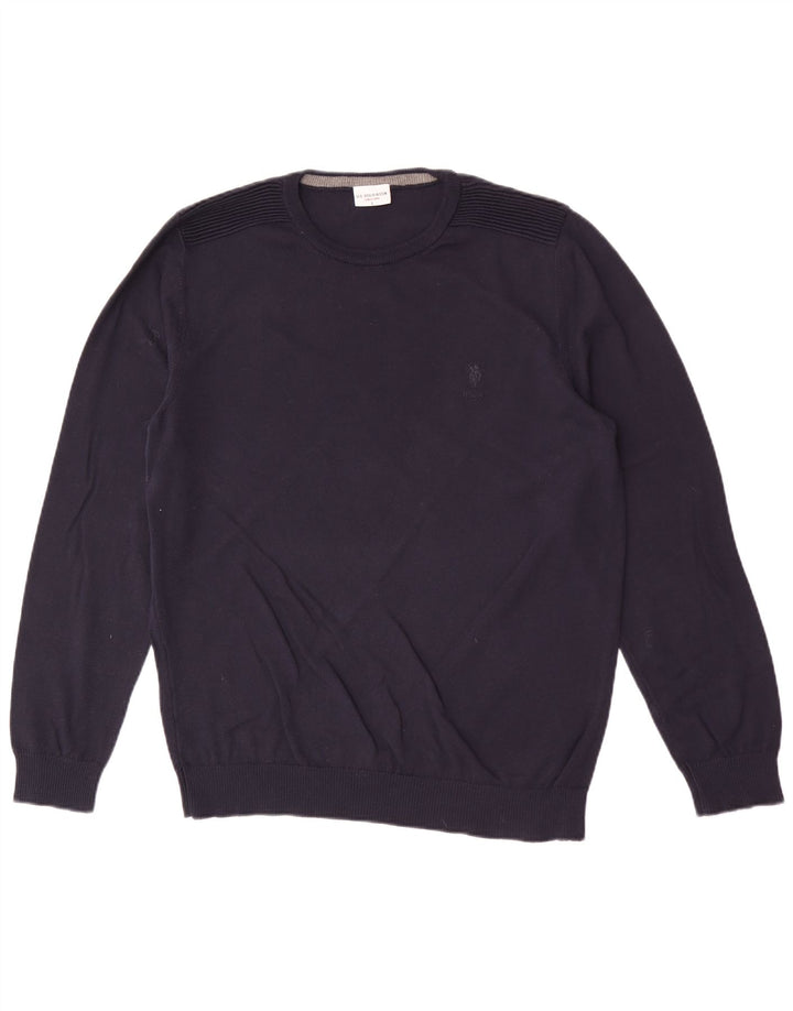U.S. Polo Assn. Herre rund hals sweater stor marineblå