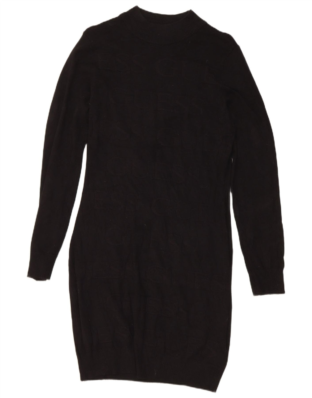 Guess Graphic Jumper Dress til kvinder UK 12 Medium Black Viscose