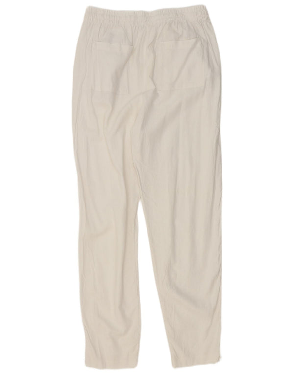 Marks & Spencer koniske chinobukser til kvinder UK 14 Large W32 L31 White