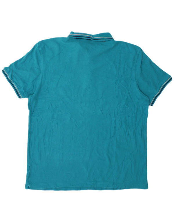 Lotto herre polo skjorte 3XL turkis stribet