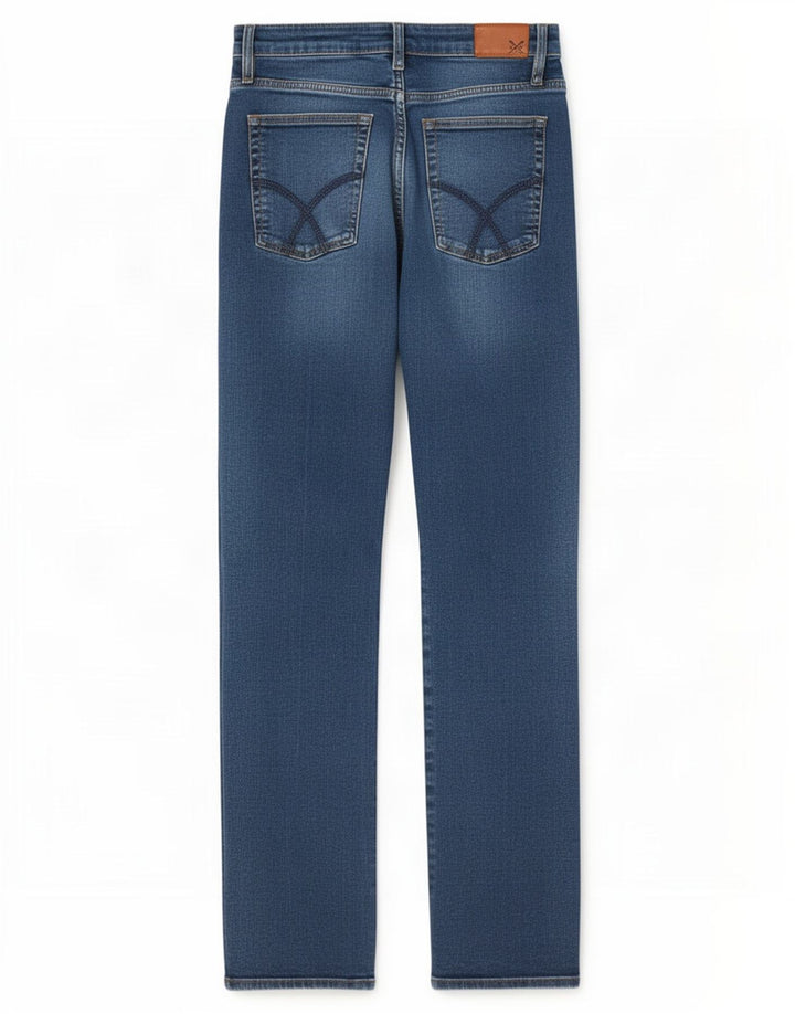 Crew Clothing Dame Straight Jeans W32 L30 Blå