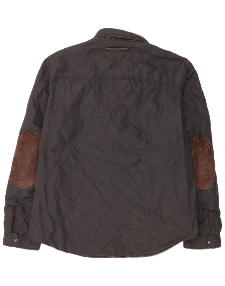 Massimo Dutti Herre Overshirt Vendbar skjorte 2XL brun ternet nylon