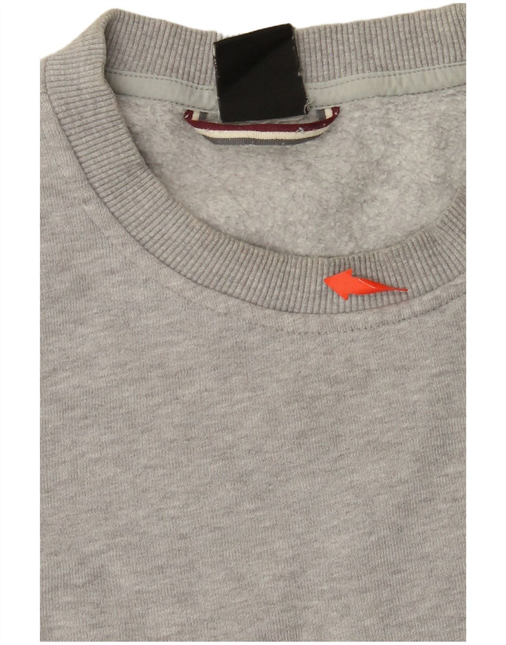 COLMAR Sweatshirt til mænd Small Grå Colourblock Bomuld