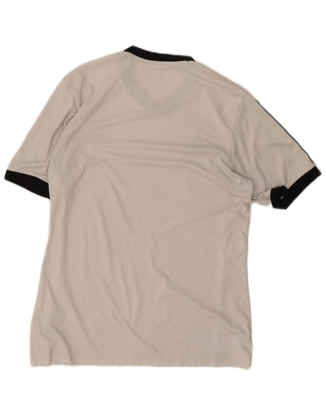 Adidas Herre T-shirt Top Medium Off White Polyester Sports