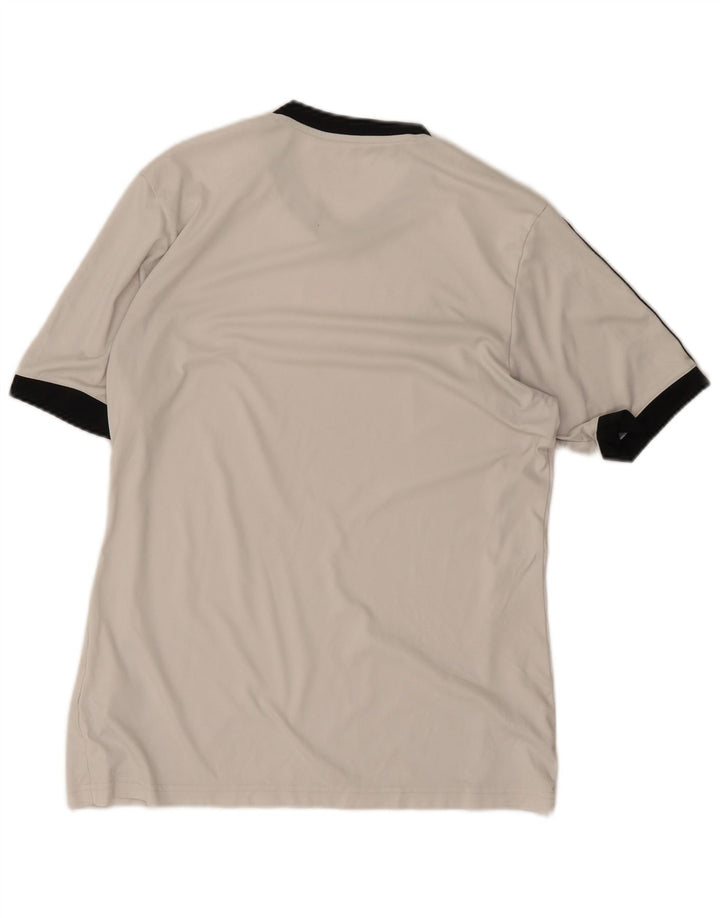 Adidas Herre T-shirt Top Medium Off White Polyester Sports
