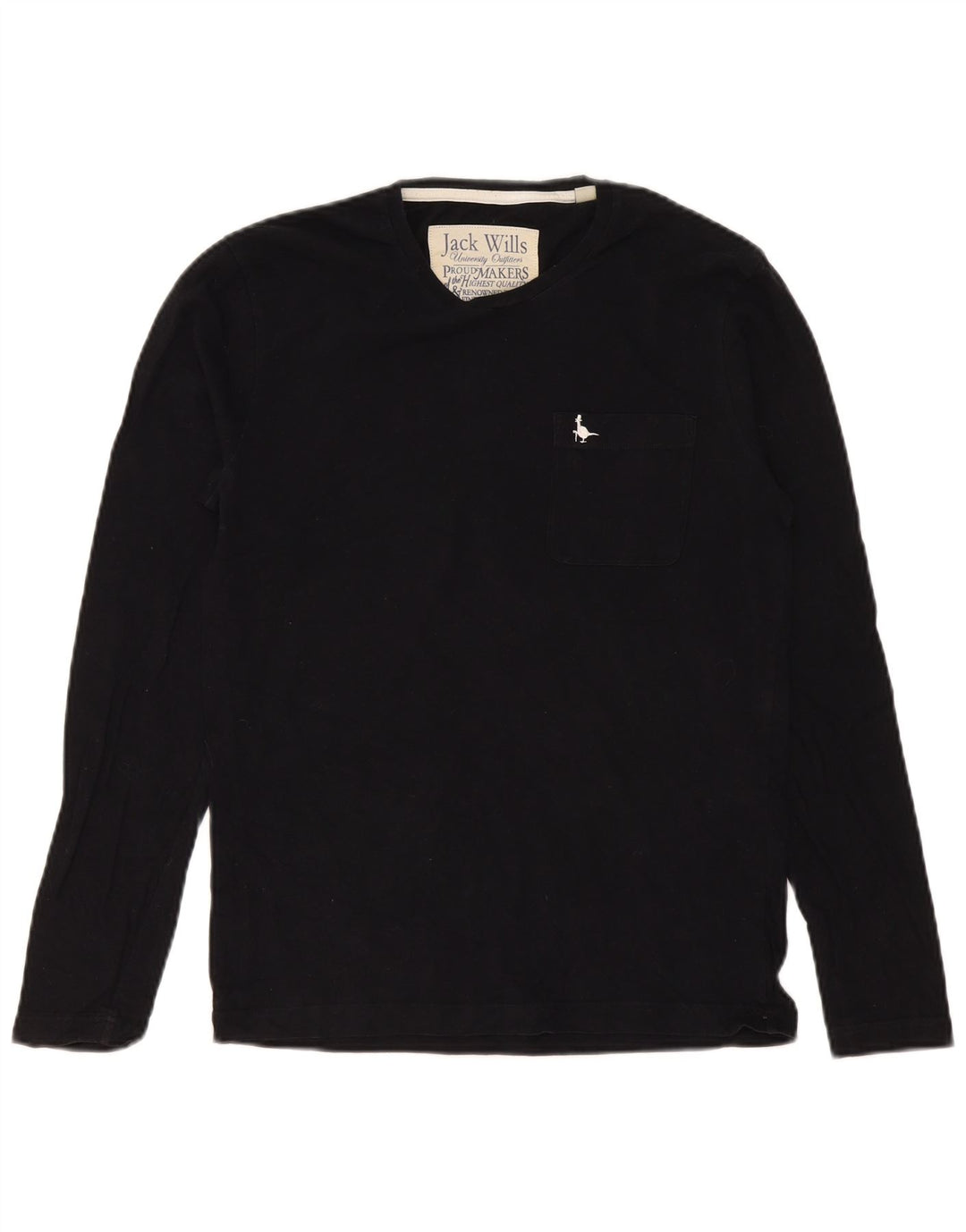 Jack Wills Herre Top Langærmet XS Sort Bomuld
