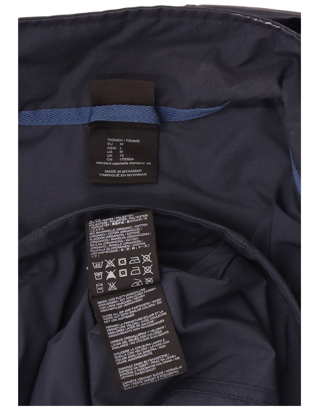 Jack Wolfskin Dame Hætte vindjakke jakke UK 12 Medium Navy Blue