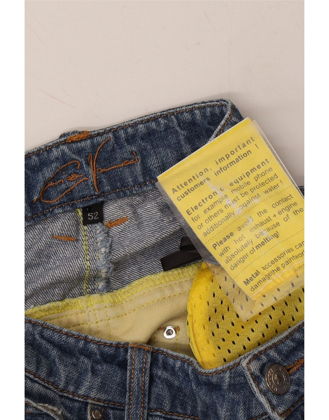 VANUCCI Mens Racer Straight Jeans IT 52 XL W36 L32 Blue Vintage Vanucci and Second-Hand Vanucci from Messina Hembry 