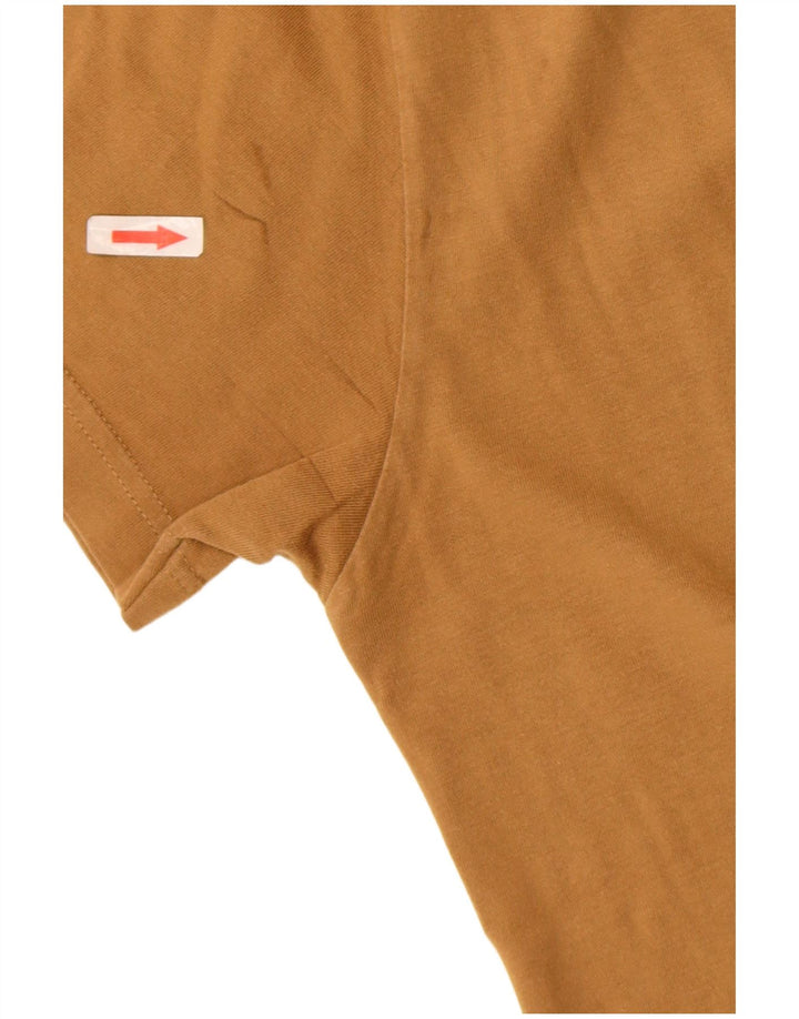 Russell Athletic Herre grafisk T-shirt Top Medium Khaki Bomuld