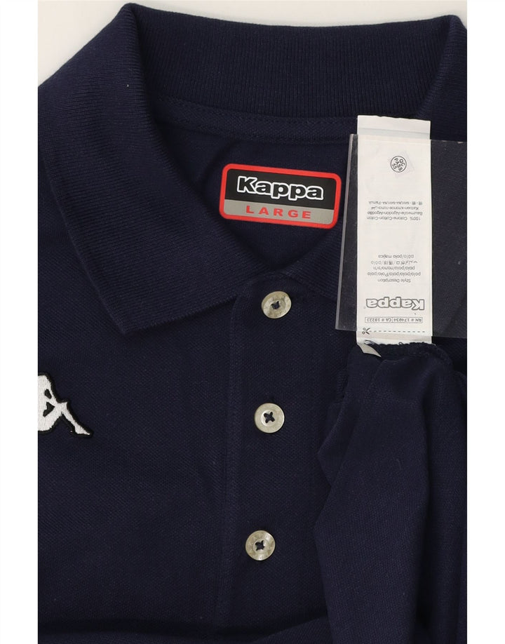 KAPPA Mens Polo Shirt Large Navy Blue Cotton Vintage Kappa and Second-Hand Kappa from Messina Hembry 