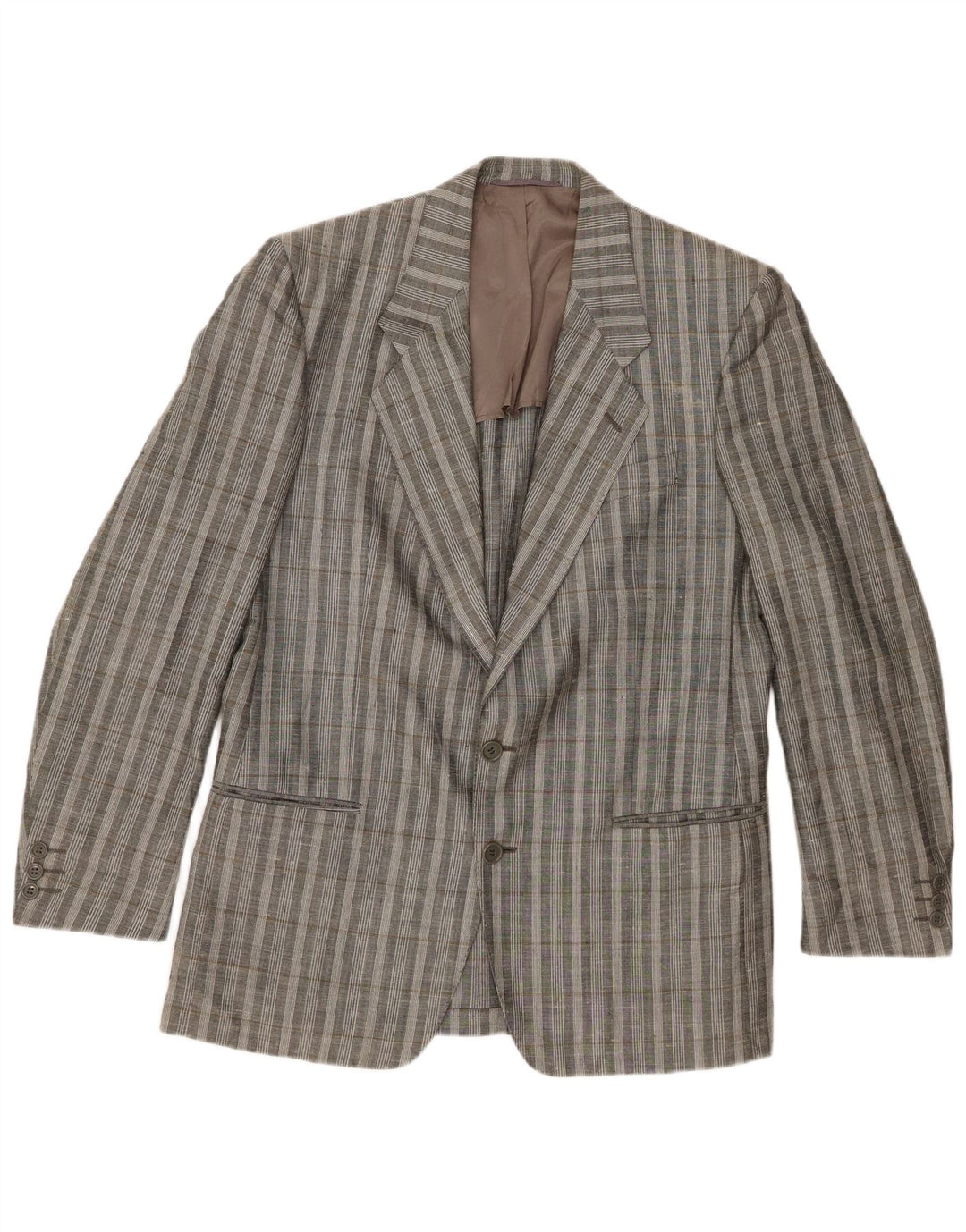 Facis Herre 2-knaps denimskjorte UK 38 Medium Grey Check