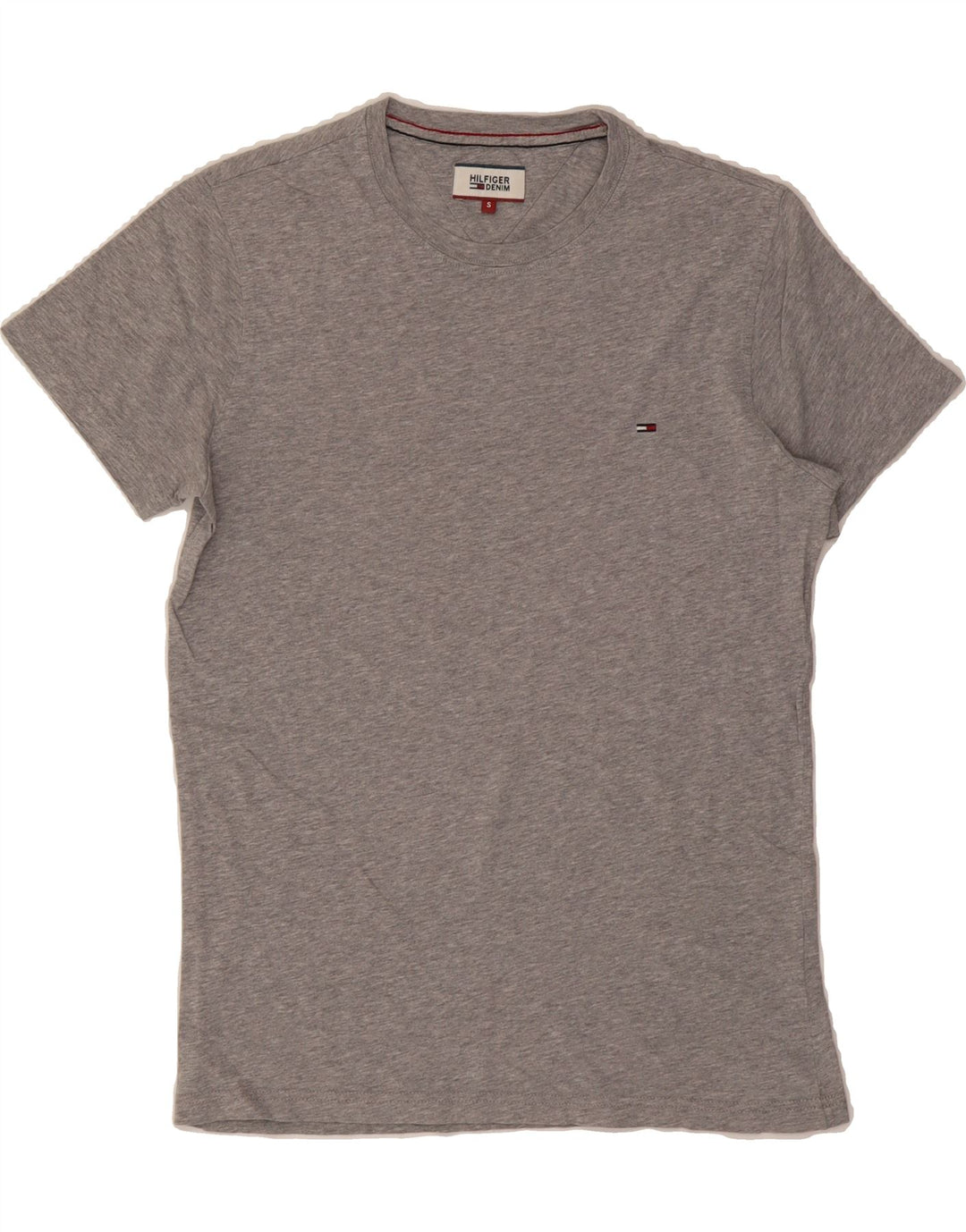 TOMMY HILFIGER Mens T-Shirt Top Small Grey Cotton Vintage Tommy Hilfiger and Second-Hand Tommy Hilfiger from Messina Hembry 