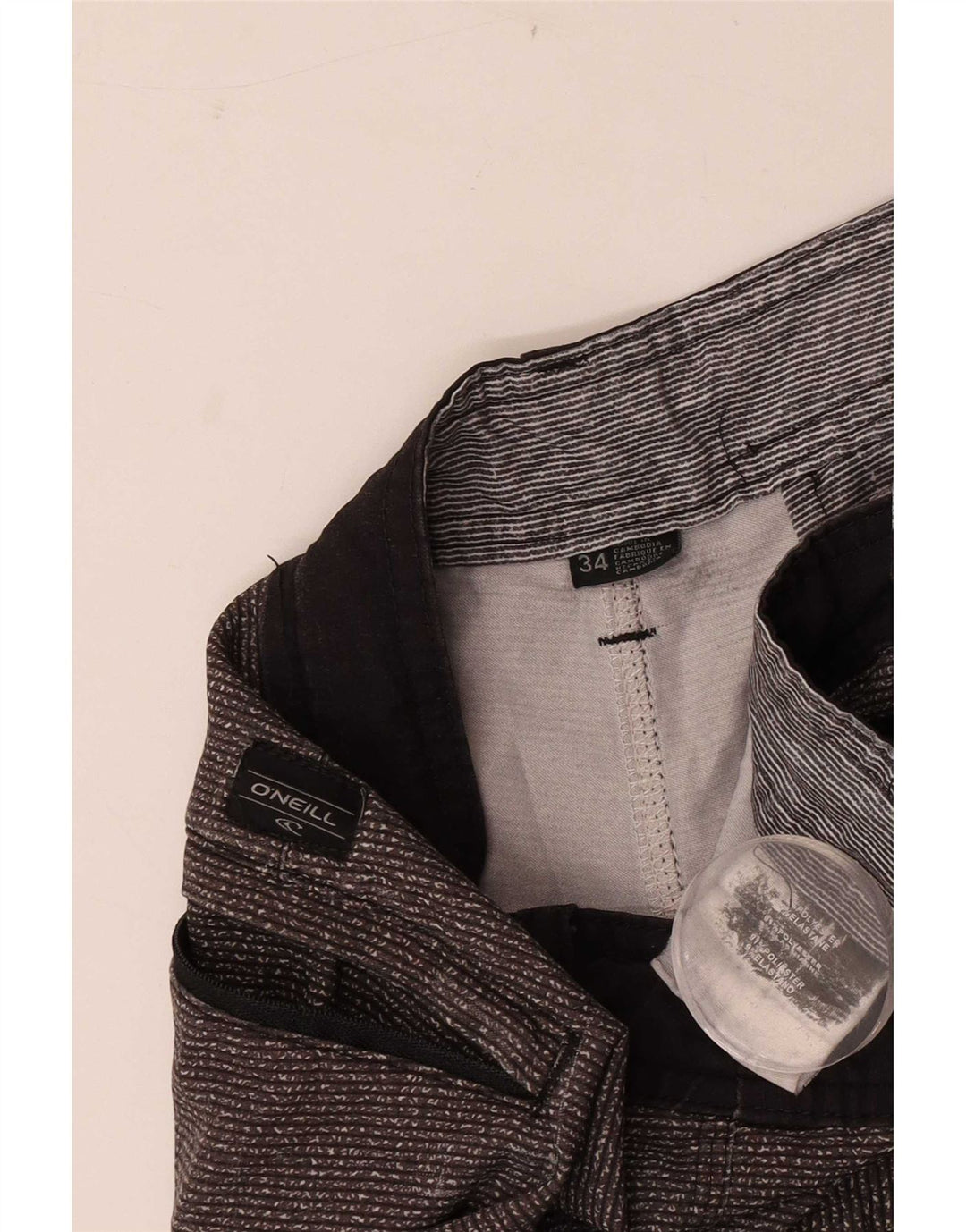 O'Neill Chino Shorts til mænd W34 Large Grå Nålestribet Polyester