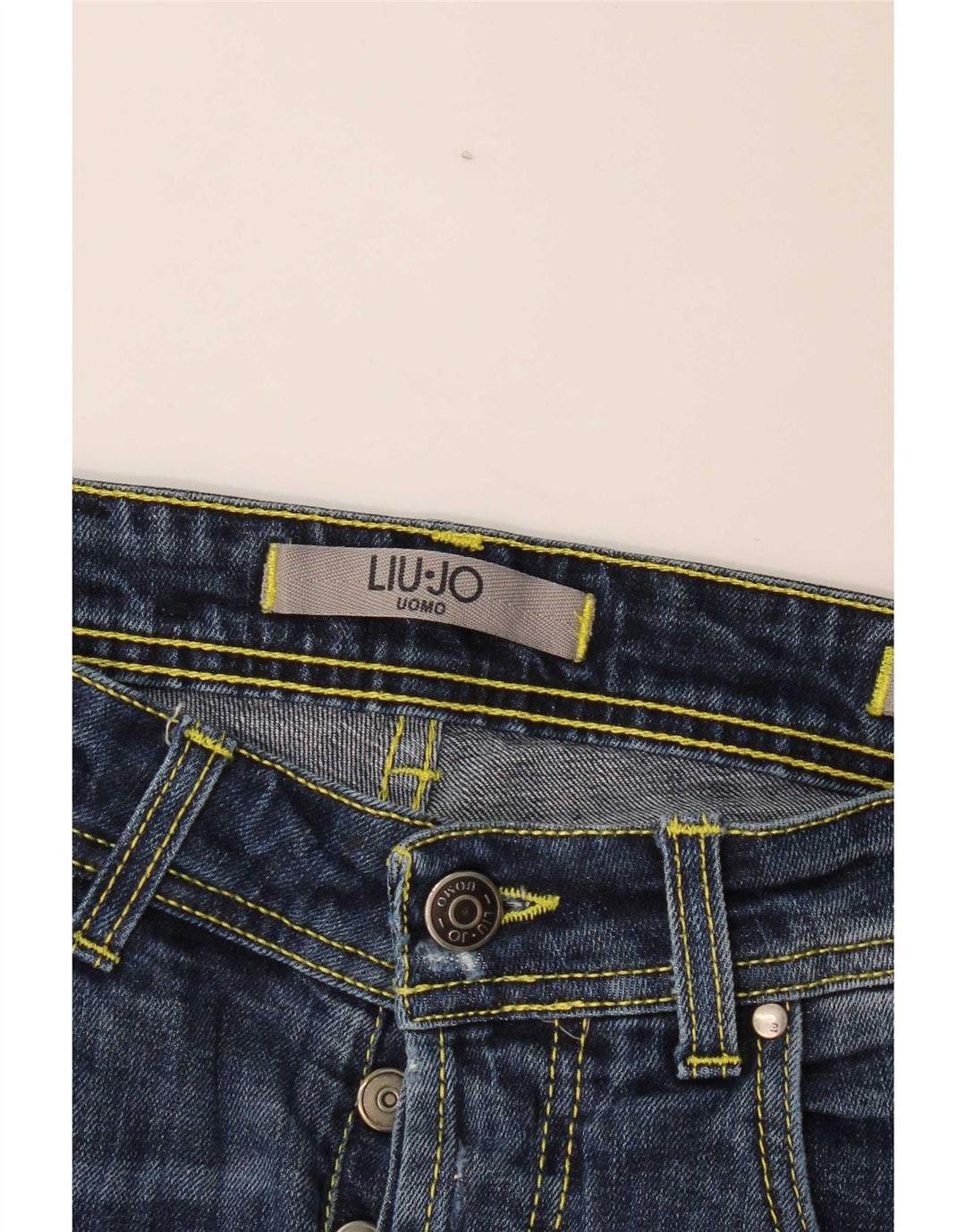 Liu Jo Herre Distressed Slim Jeans W32 L29 Navy Blue