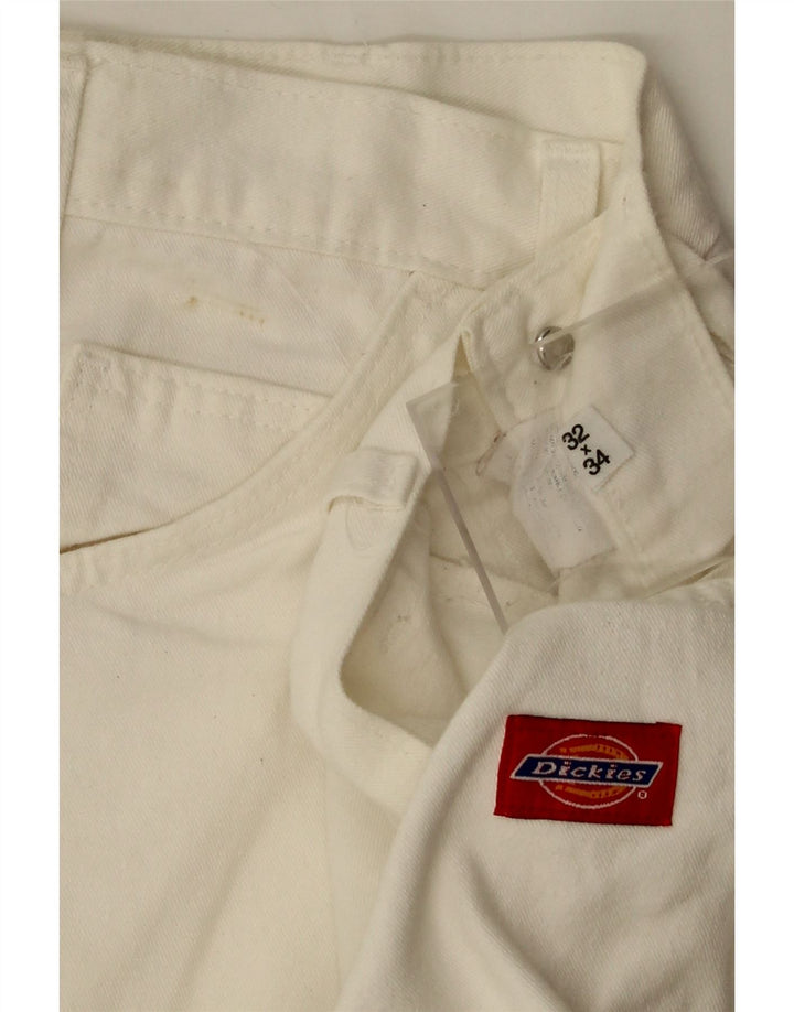 DICKIES Herre Cargo Straight Jeans W32 L34 Hvid