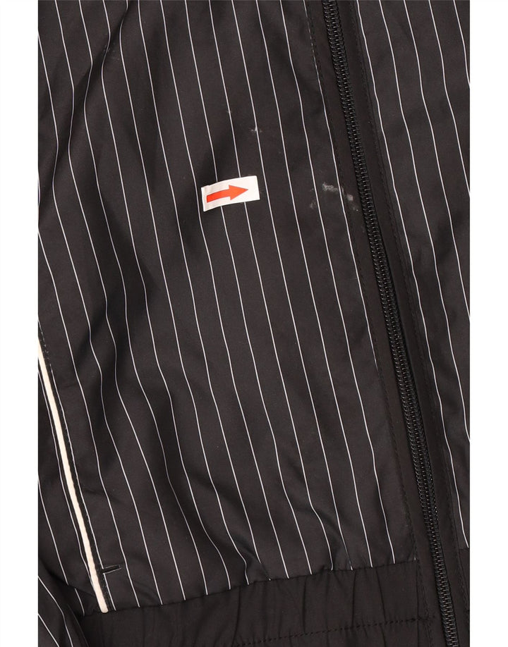 Nike træningsdragt topjakke til kvinder UK 10/12 Medium Black Pinstripe Polyester