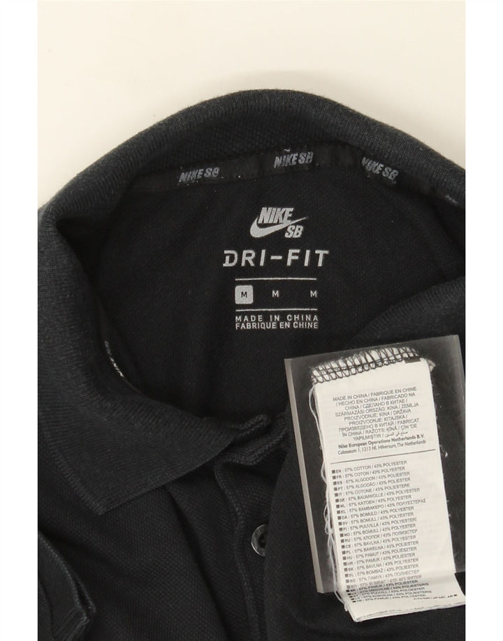 Nike Herre Dri Fit Polo Shirt Medium Sort Bomuld