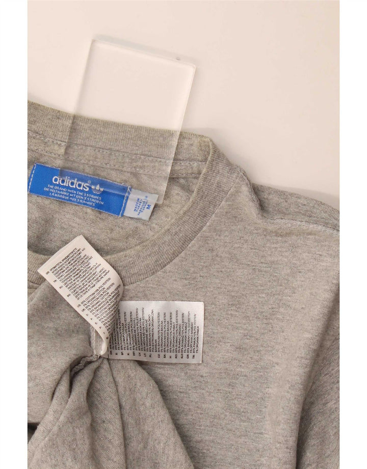 Adidas Herre grafisk T-shirt top mellemgrå bomuld