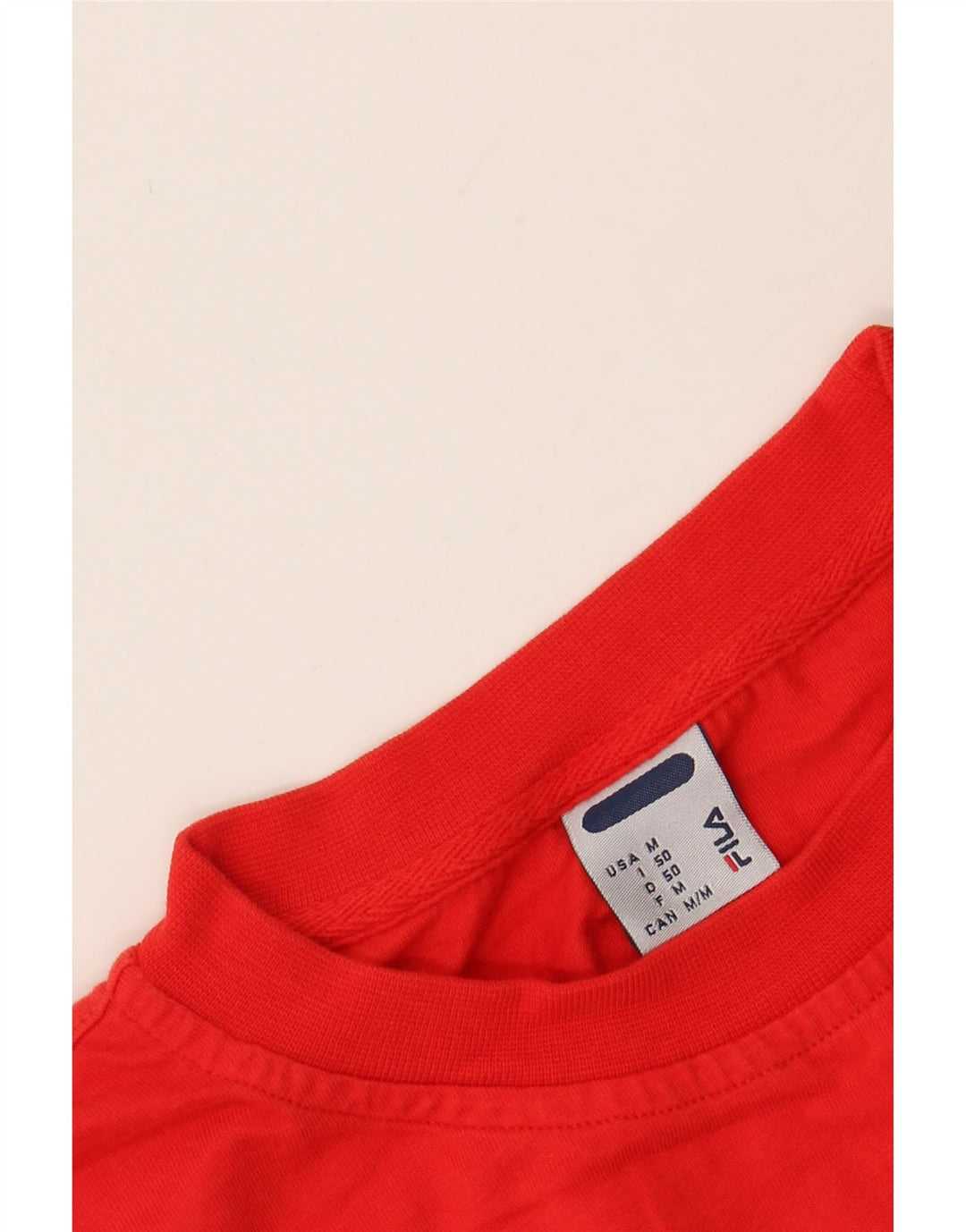FILA Mens Graphic Vest Top Medium Red Cotton Vintage Fila and Second-Hand Fila from Messina Hembry 