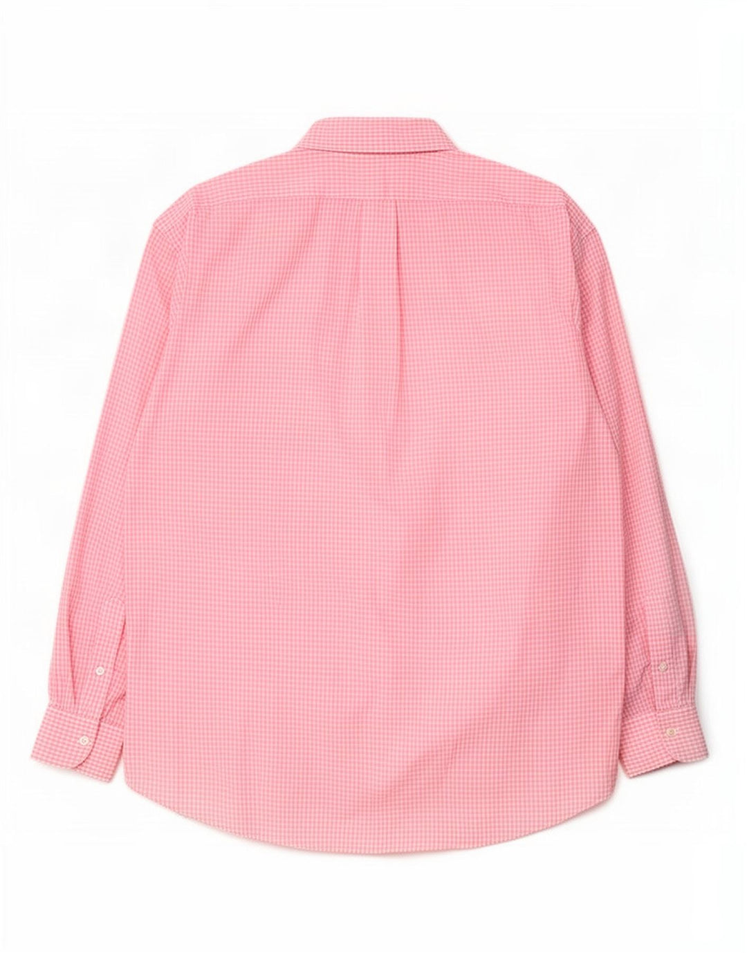 Benetton Herreskjorte Stor Pink Gingham Bomuld
