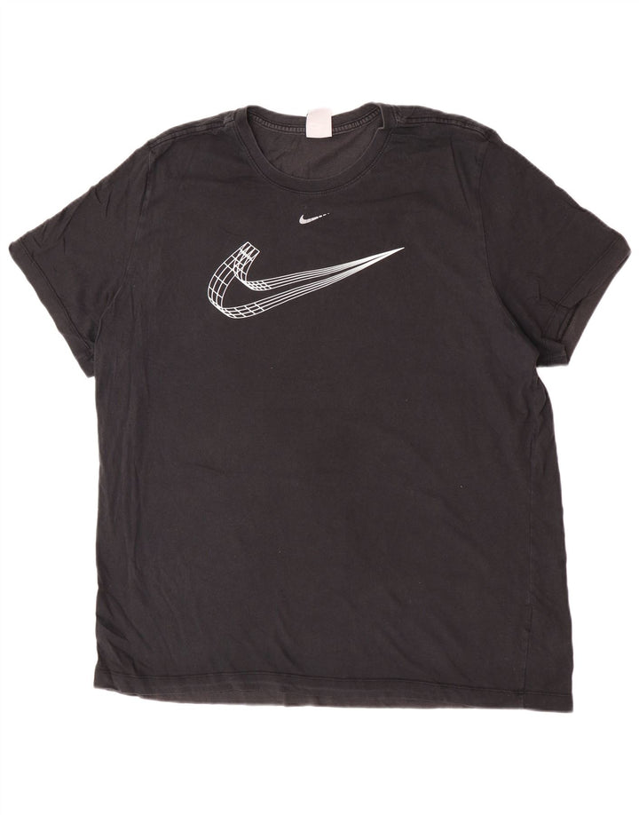 Nike grafisk T-shirt top til mænd 2XL sort bomuld