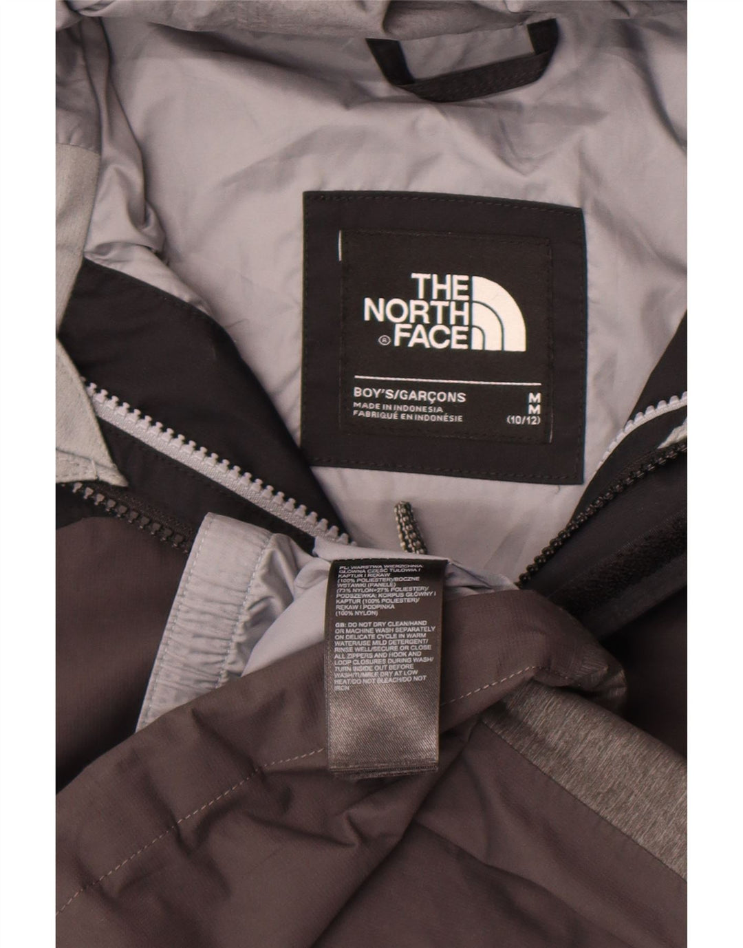The North Face Regnjakke med hætte til drenge 10-11 år mellemgrå polyester