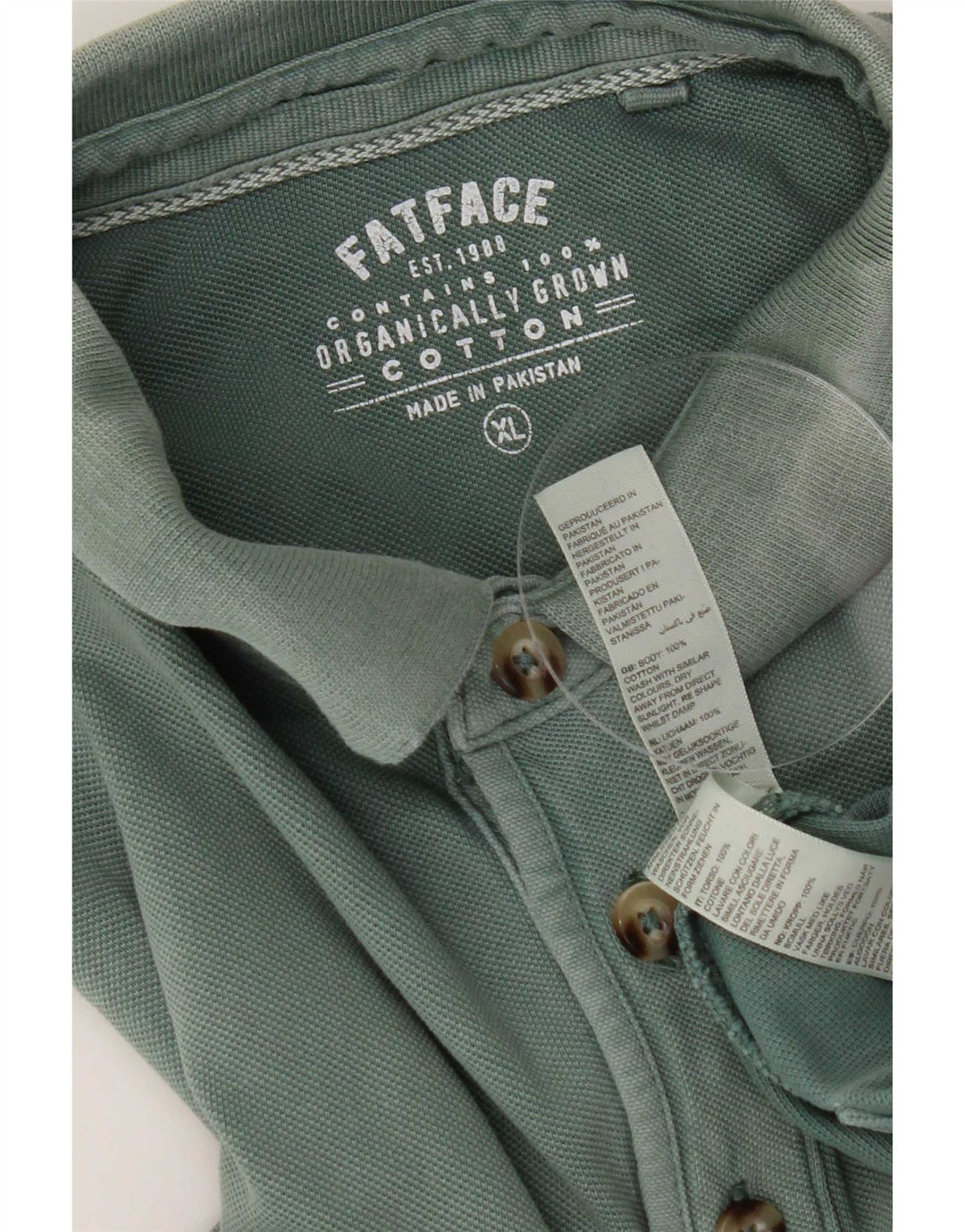 Fat Face Herre Polo Shirt XL Grøn Bomuld