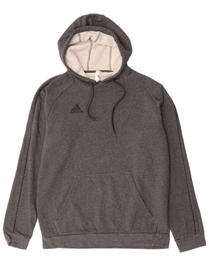 Adidas hættetrøje til mænd, stor grå bomuld