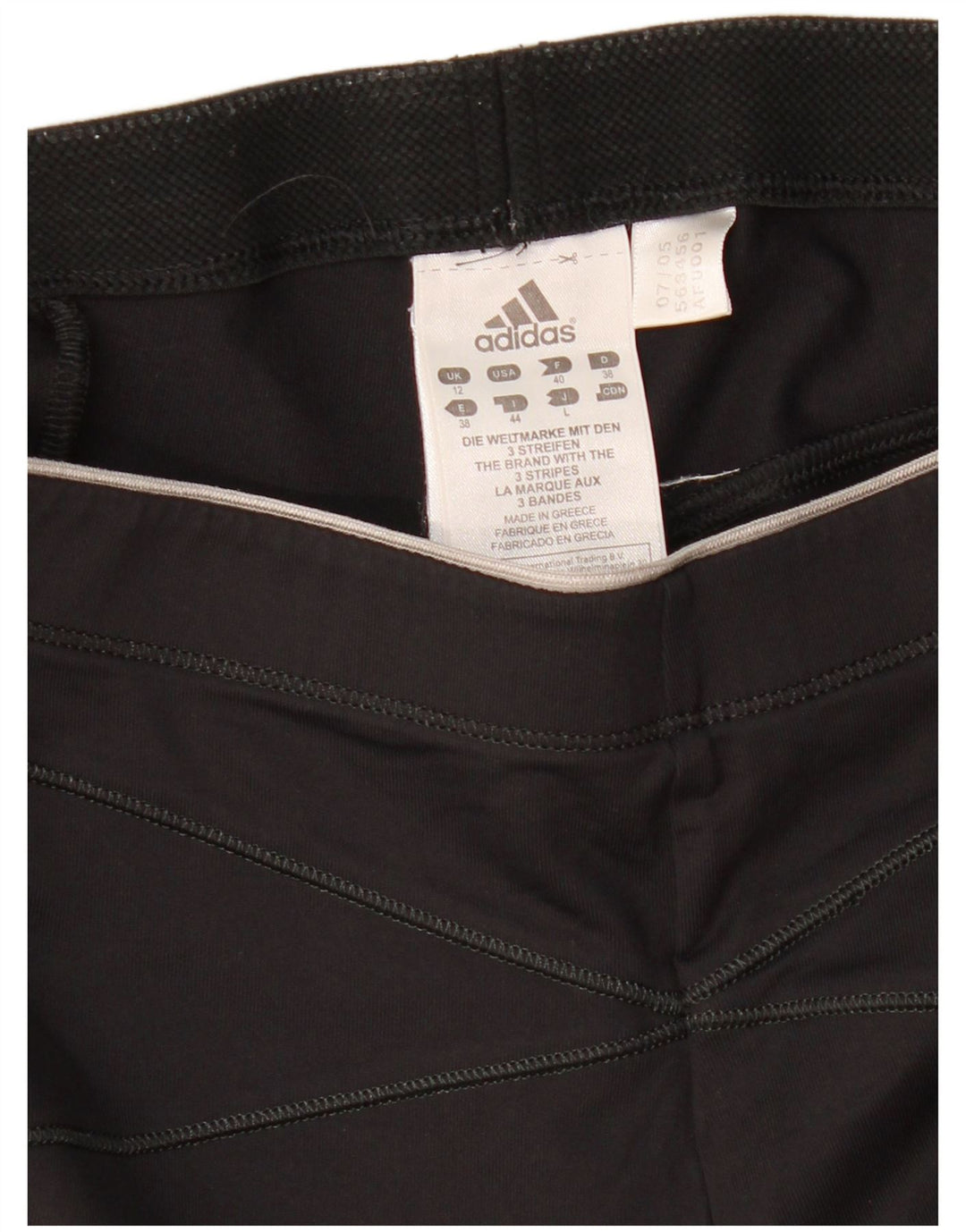 Adidas Dame Capri Leggings UK 12 Medium Sort Polyamid