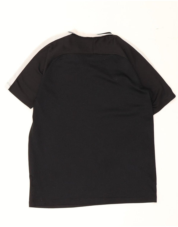 Nike Boys Dri Fit T-Shirt Top 12-13 år Stor Sort Colourblock Polyester