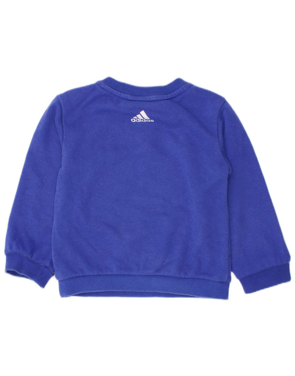 Adidas Baby Boys Grafisk Sweatshirt Jumper 6-9 måneder Blå Bomuld