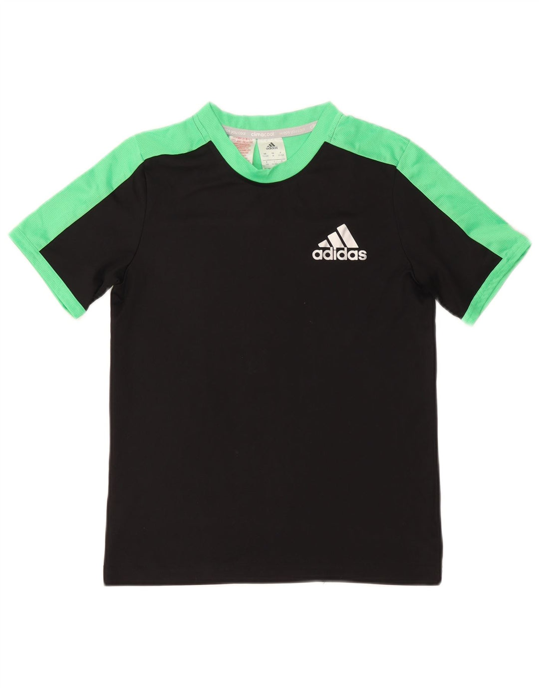 Adidas Boys Climacool T-Shirt Top 11-12 år Sort Colourblock