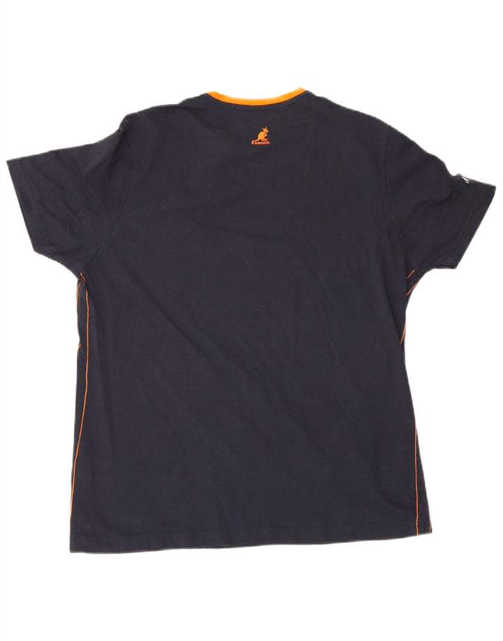 Kangol herre T-shirt top XL marineblå bomuld