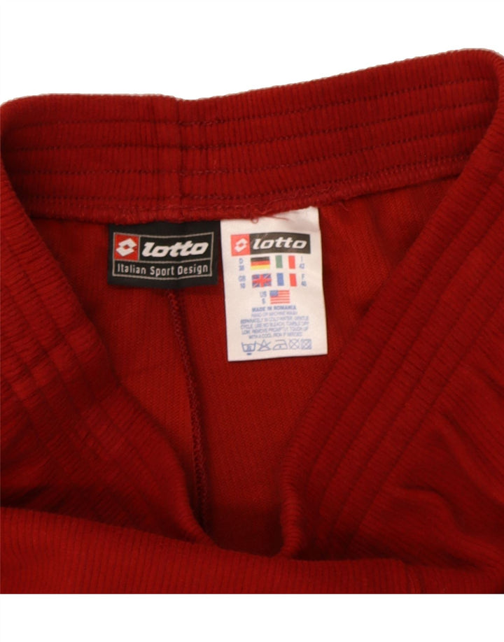 LOTTO Womens Tracksuit Trousers UK 10 Small Red Cotton Vintage Lotto and Second-Hand Lotto from Messina Hembry 