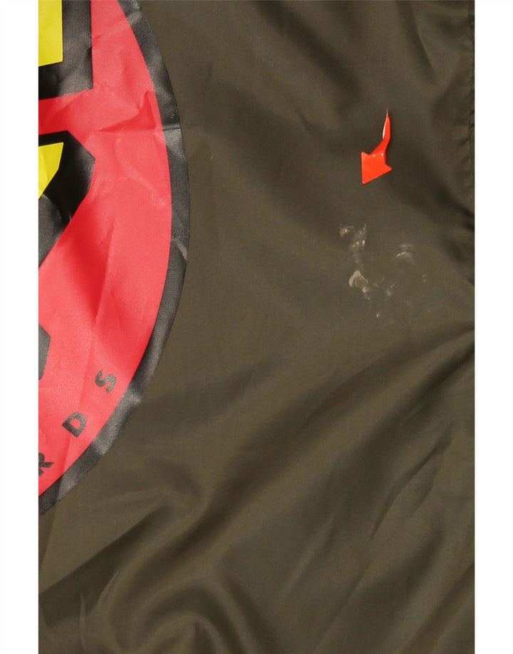 Santa Cruz Herre Grafisk Hooded Bomber Jacket UK 40 Stor Khaki Polyester