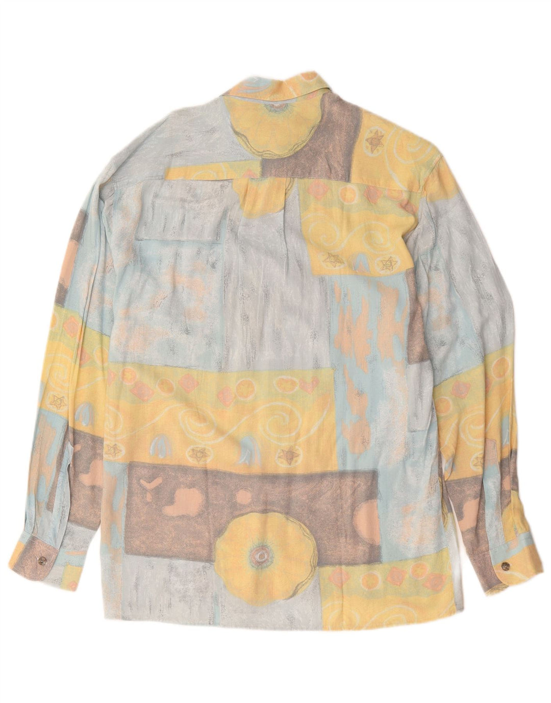 Vintage herreskjorte medium flerfarvet patchwork
