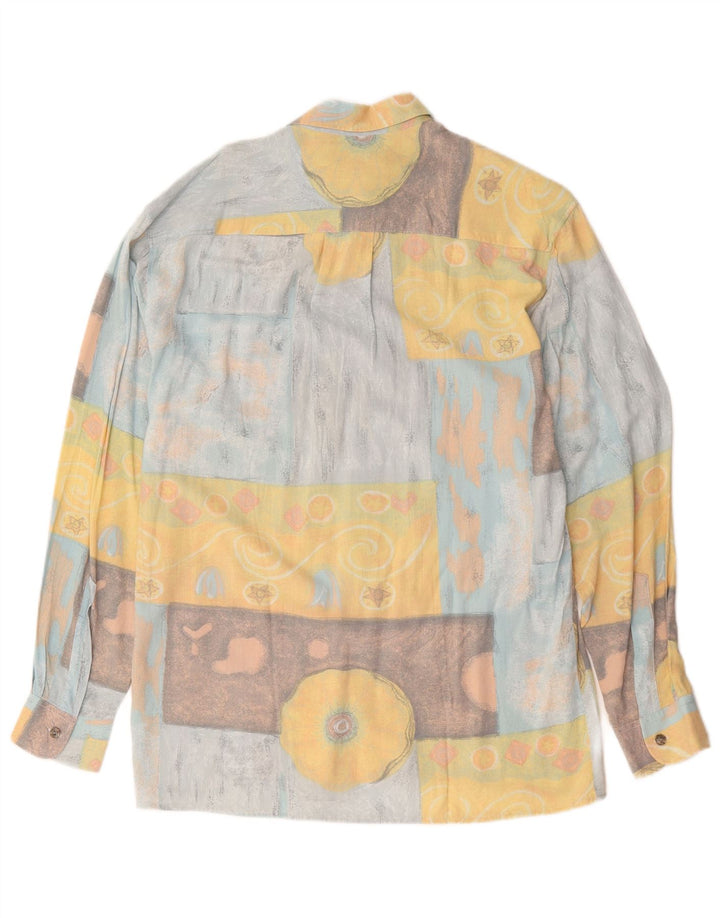 Vintage herreskjorte medium flerfarvet patchwork