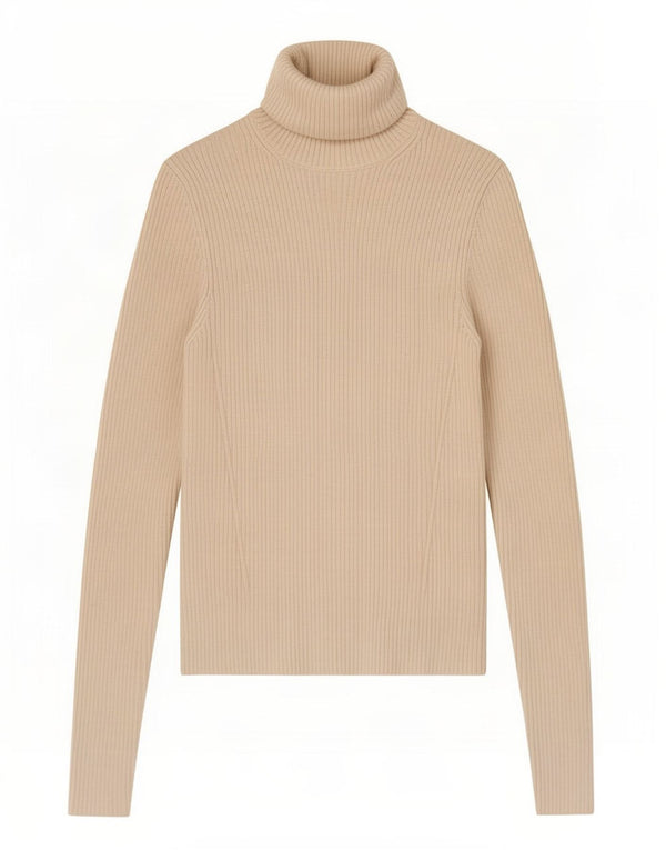 Zara Dame Crop Roll Neck Jumper Sweater UK 8 Small Off White Viscose