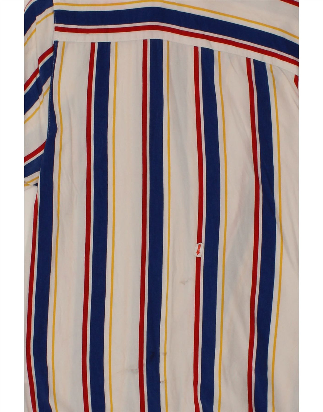 FOREVER 21 Mens Short Sleeve Shirt Medium Navy Blue Striped Cotton Vintage Forever 21 and Second-Hand Forever 21 from Messina Hembry 