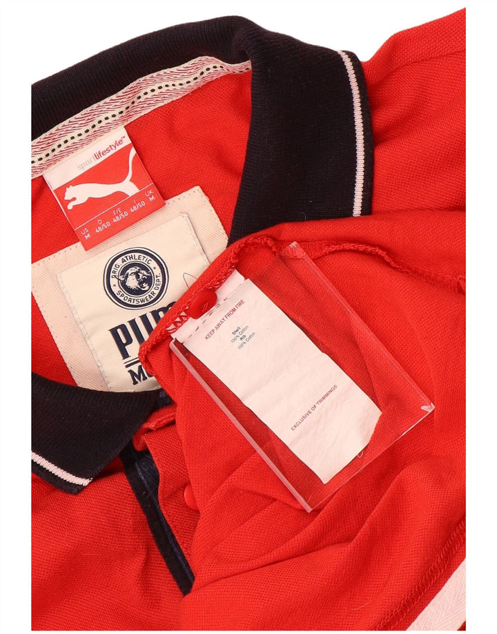 PUMA Rugby poloshirt til mænd Medium rød bomuld
