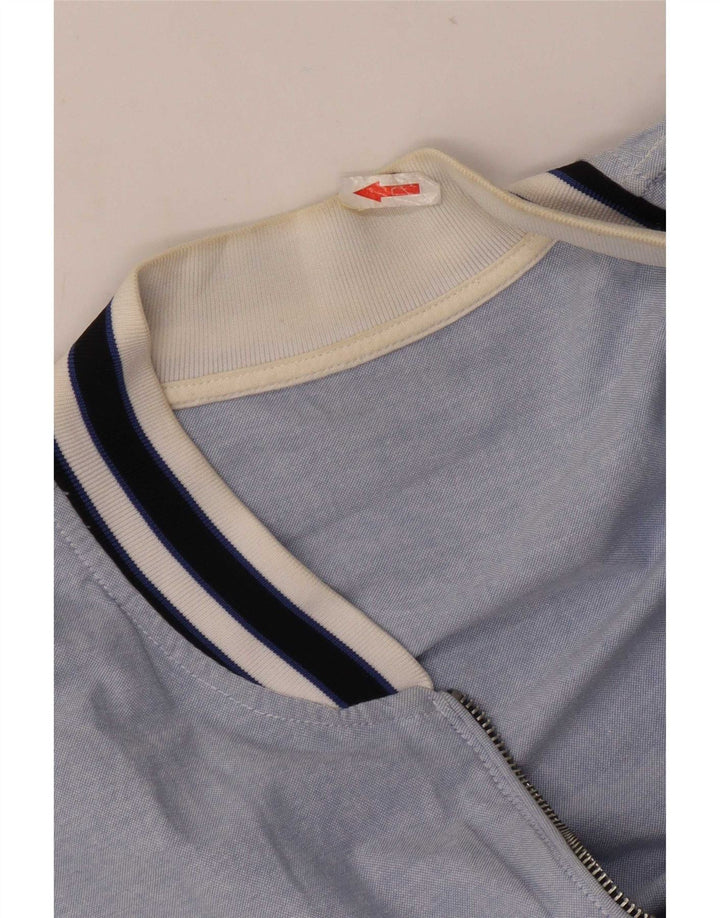 Zara Herre Bomber Jacket UK 40 Large Blue Cotton